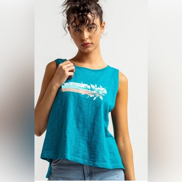 ROXY Splash Hibiscus Tank size small - Picture 1 of 8